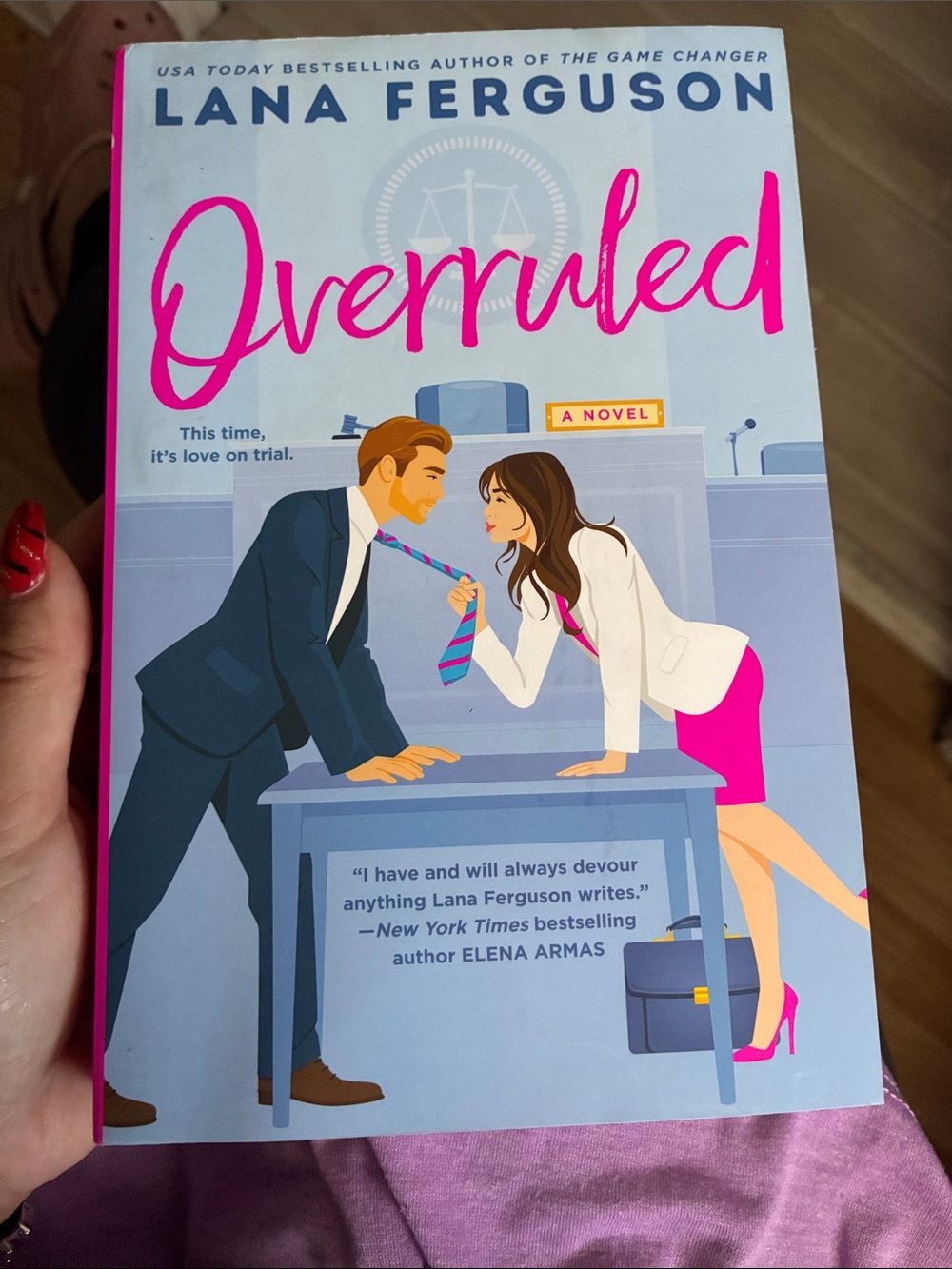 Overruled by Lana Ferguson - Pink & Light Blue Cover